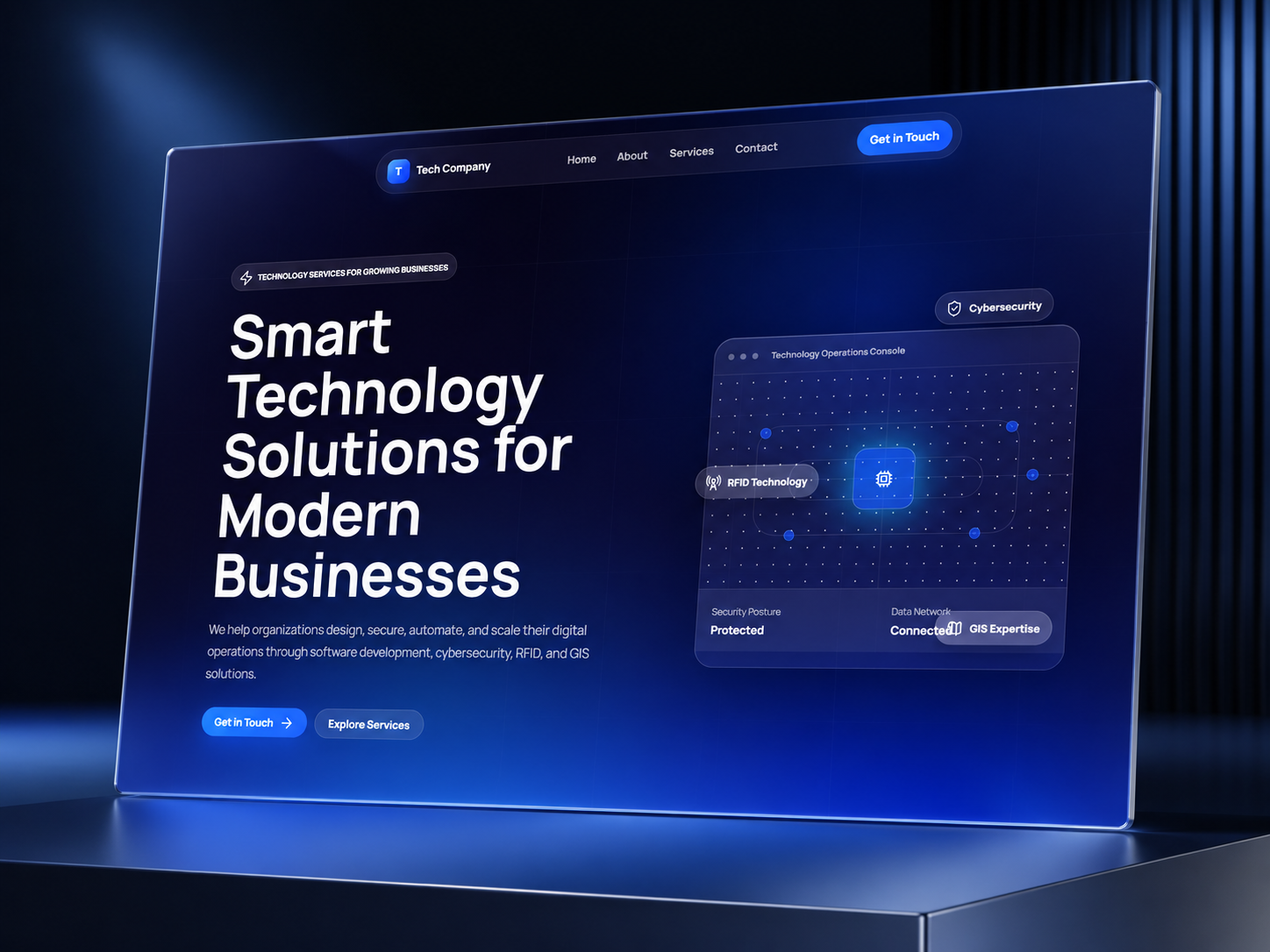 Tech Company Website landing page preview